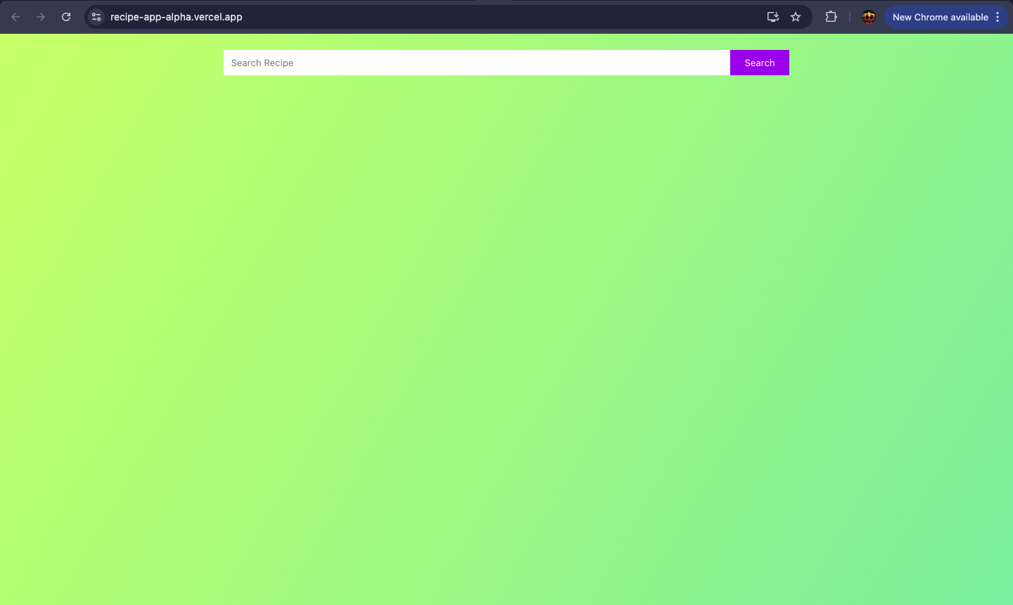 Recipe Tracking App